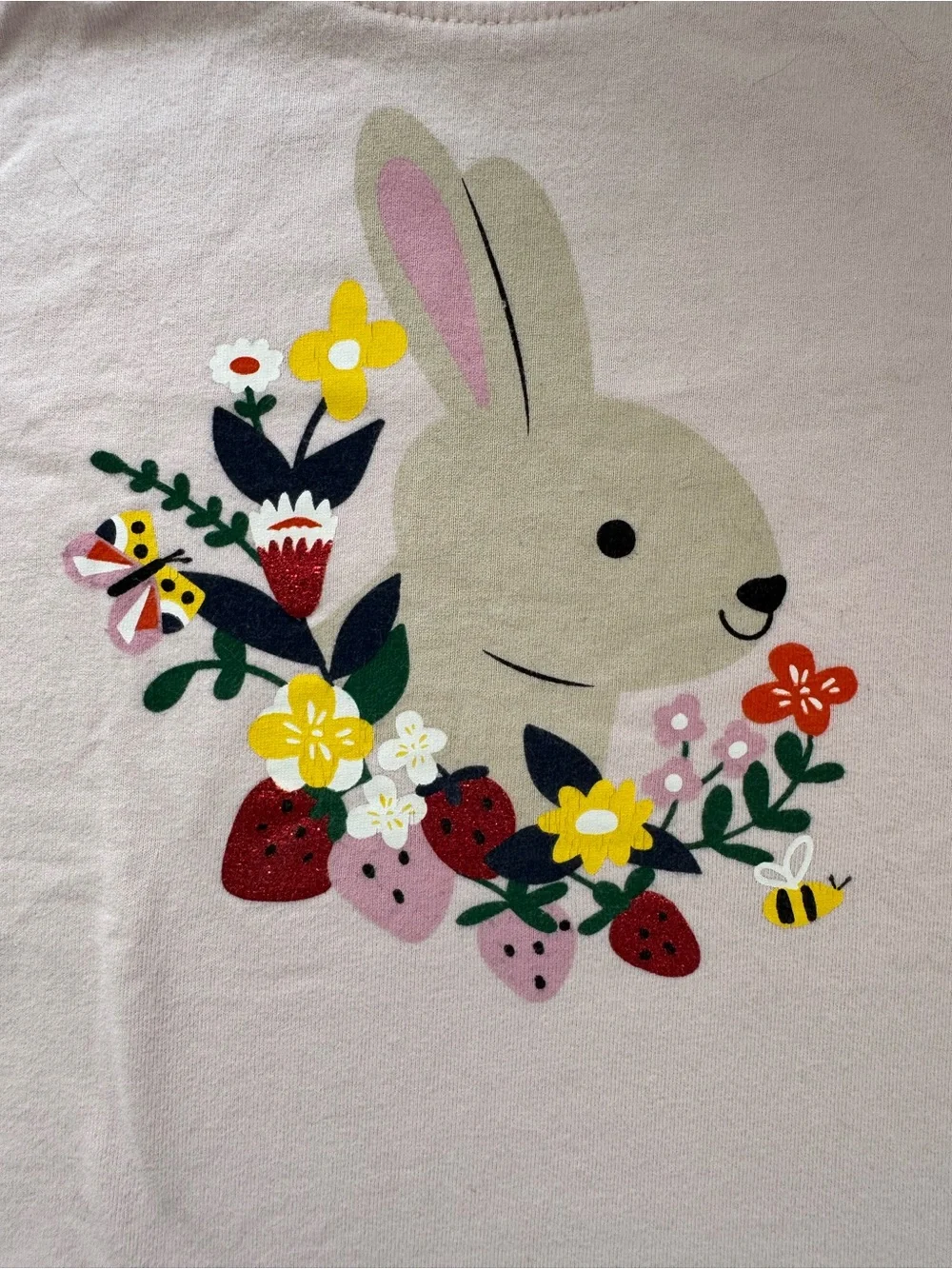 Hanna Andersson Soft Tee – Floral Bunny
